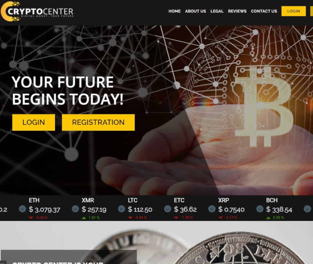 Página web de Crypto Center