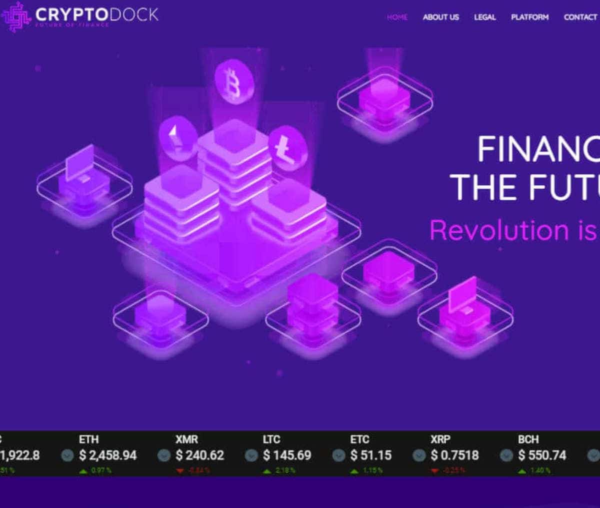 Página web de Crypto-Dock
