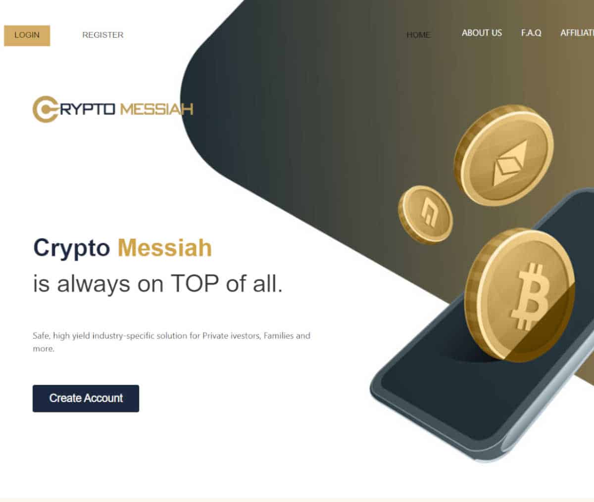 Página web de Crypto Messiah