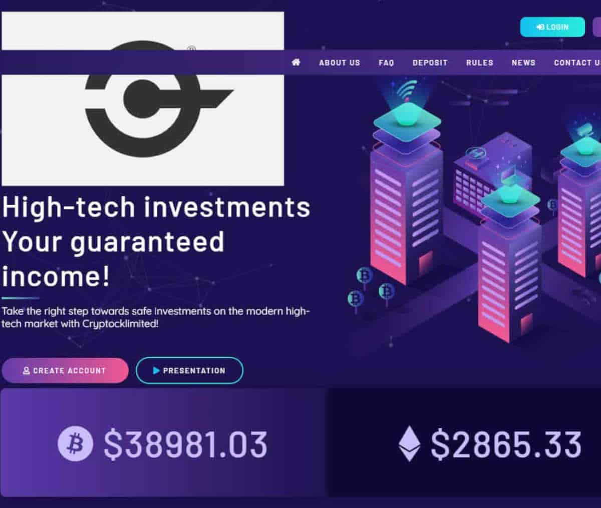 Página web de Cryptocklimited