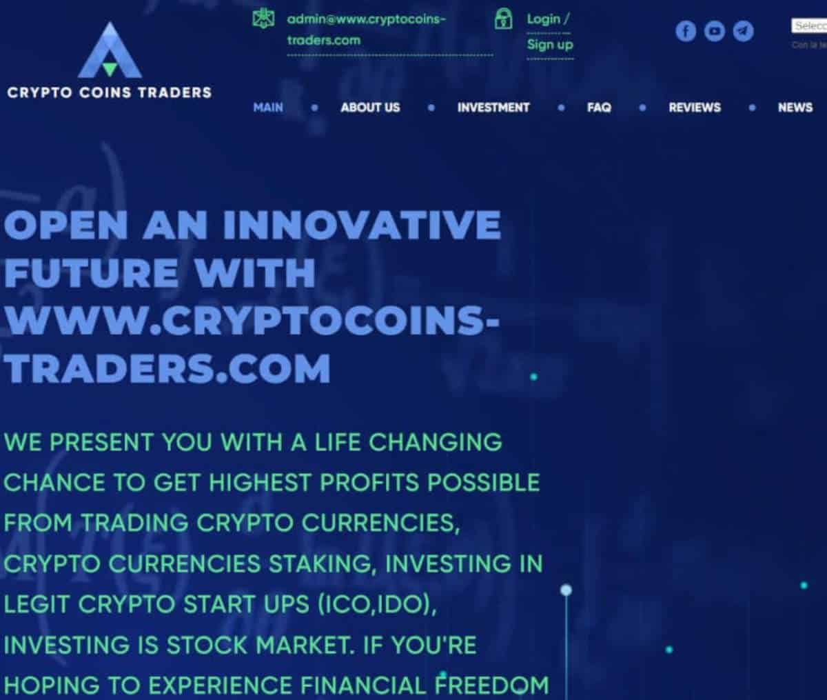 Página web de Cryptocoins-traders.com