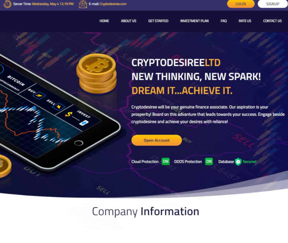 Página web de Cryptodesiree