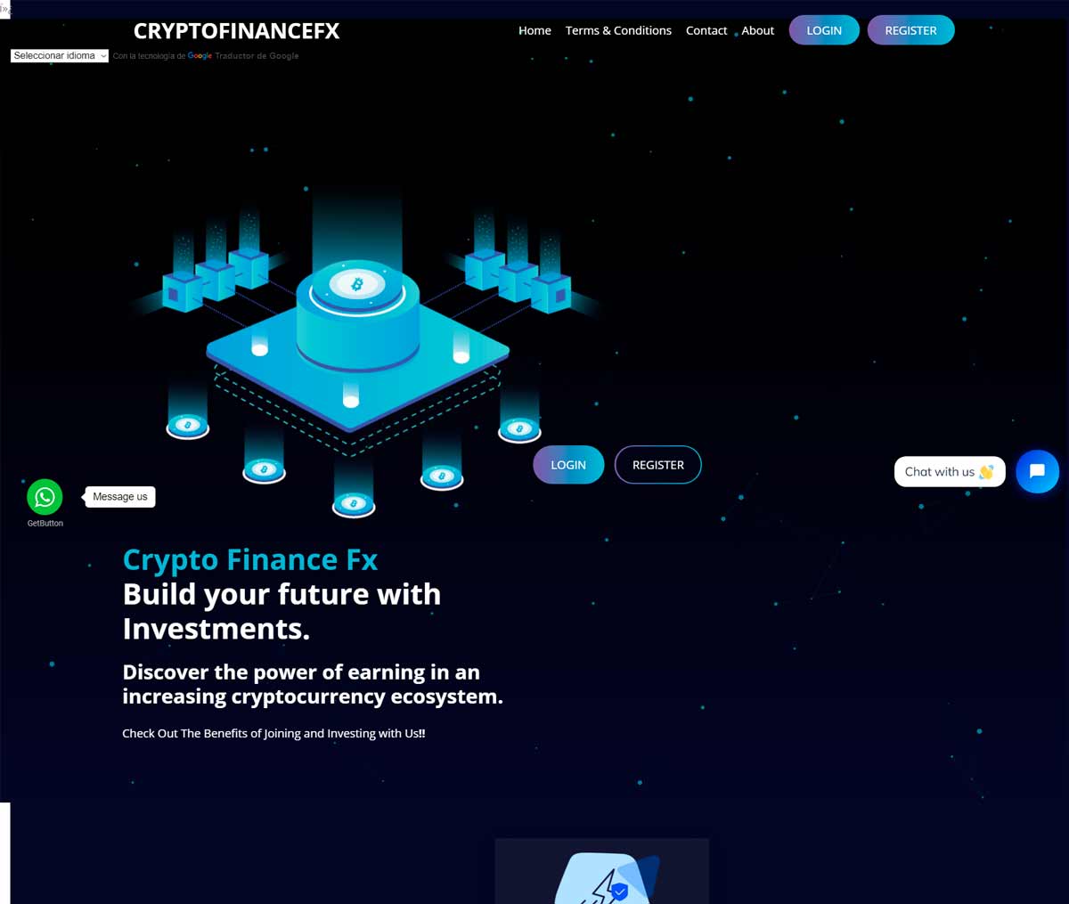 Página web de Crypto Finance Fx