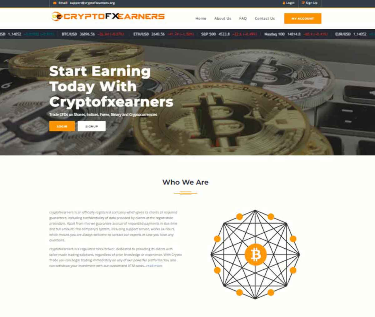 Página web de Cryptofxearners