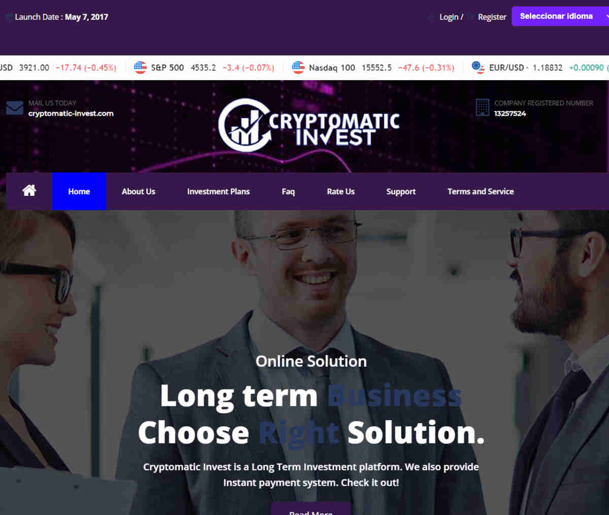 Página web de cryptomatic-invest.com