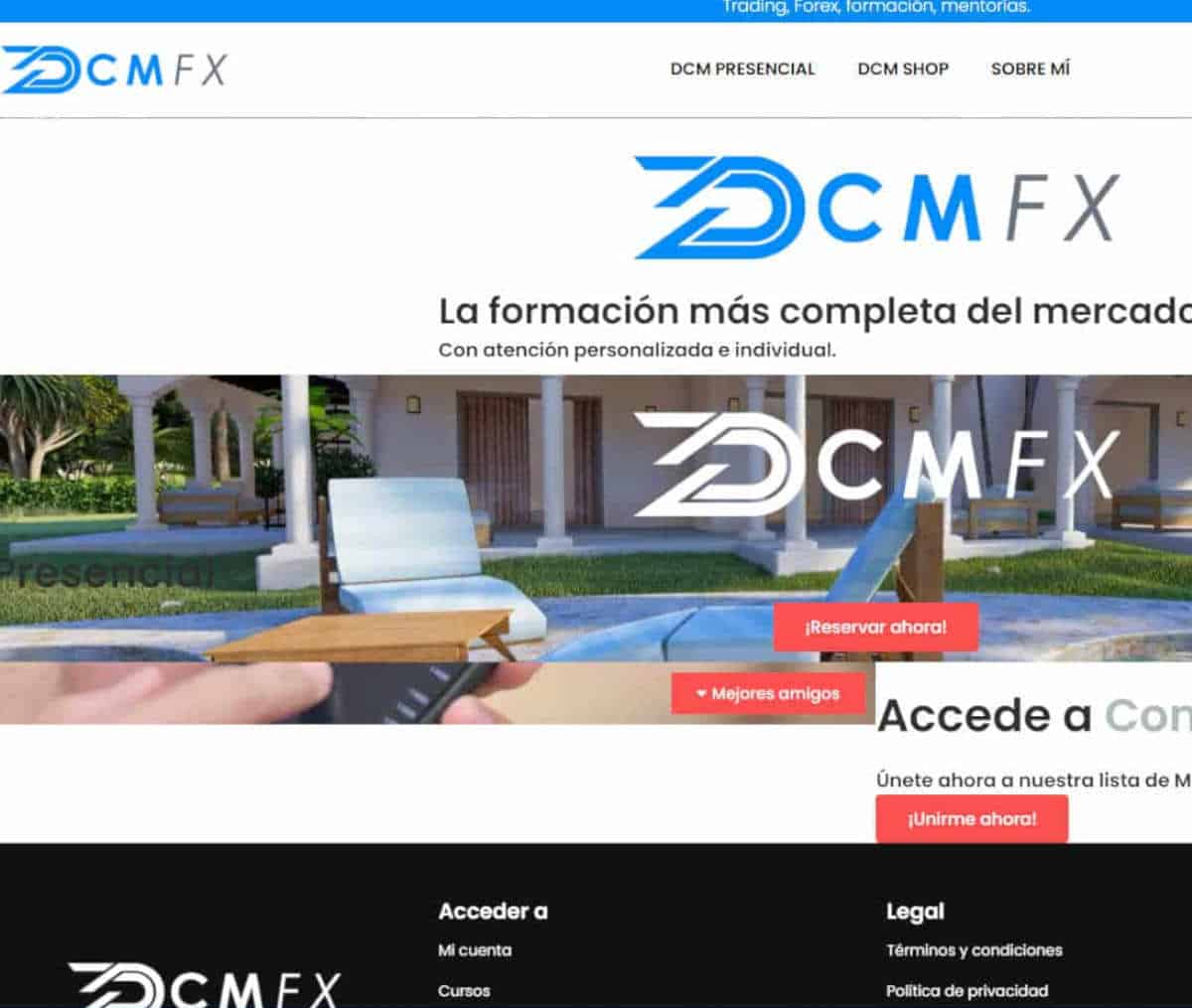 Página web de DCM Fx