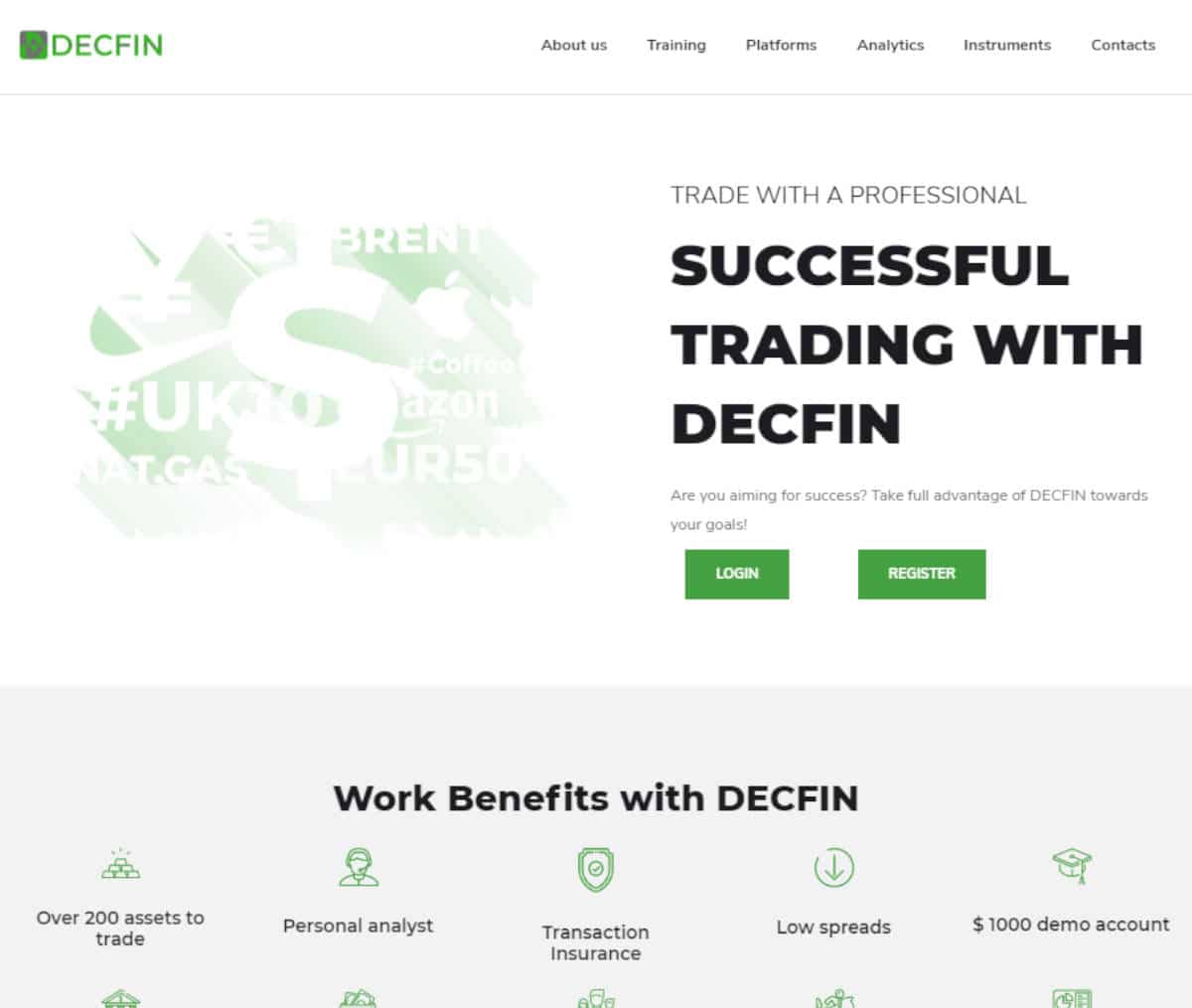 Página web de DECFIN