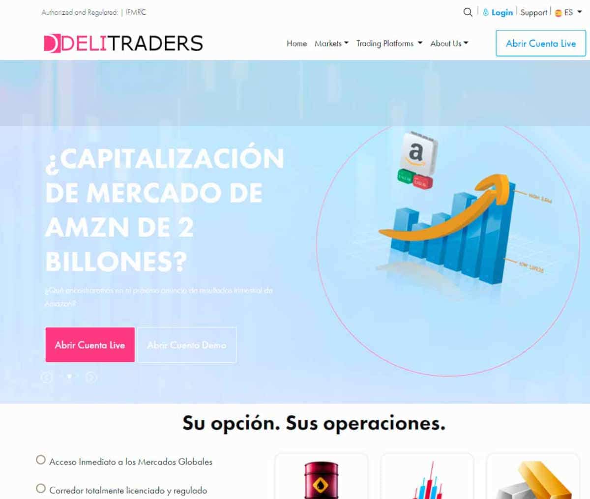 Página web de Delitraders