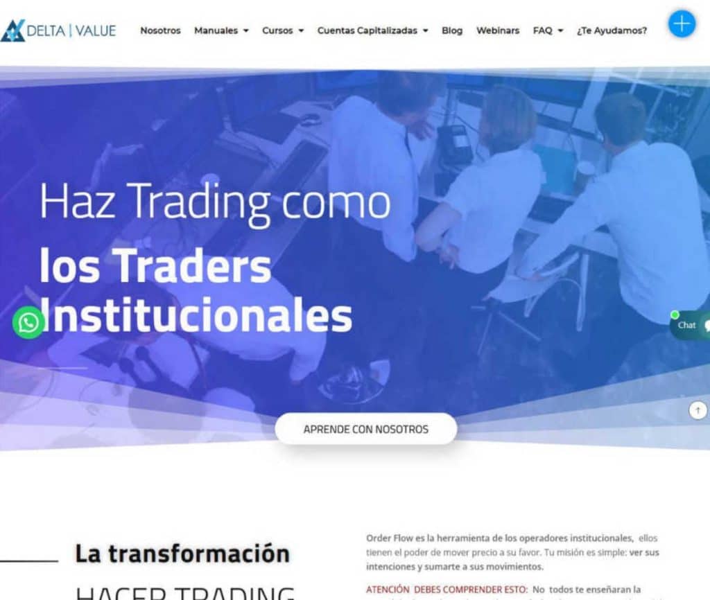 Sitio web de Delta Value