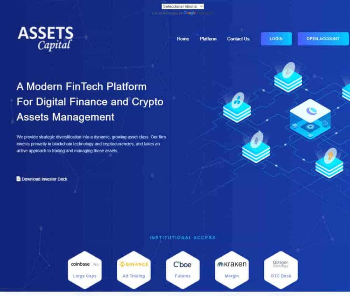 Página web de Digital Assets Capital