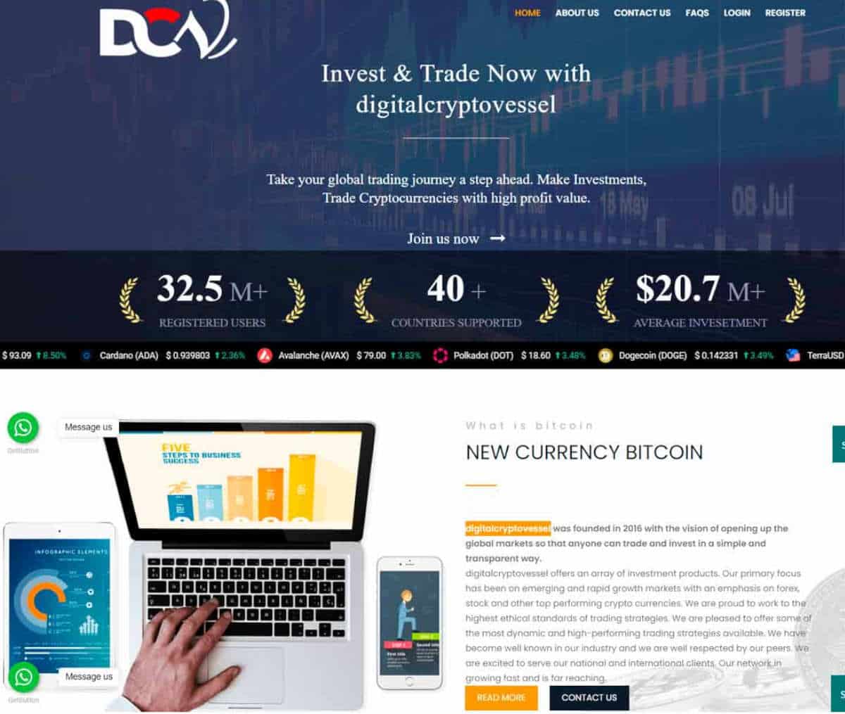 Página web de Digitalcryptovessel