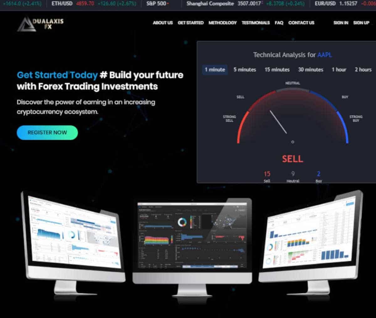 Página web de DualAxisFx