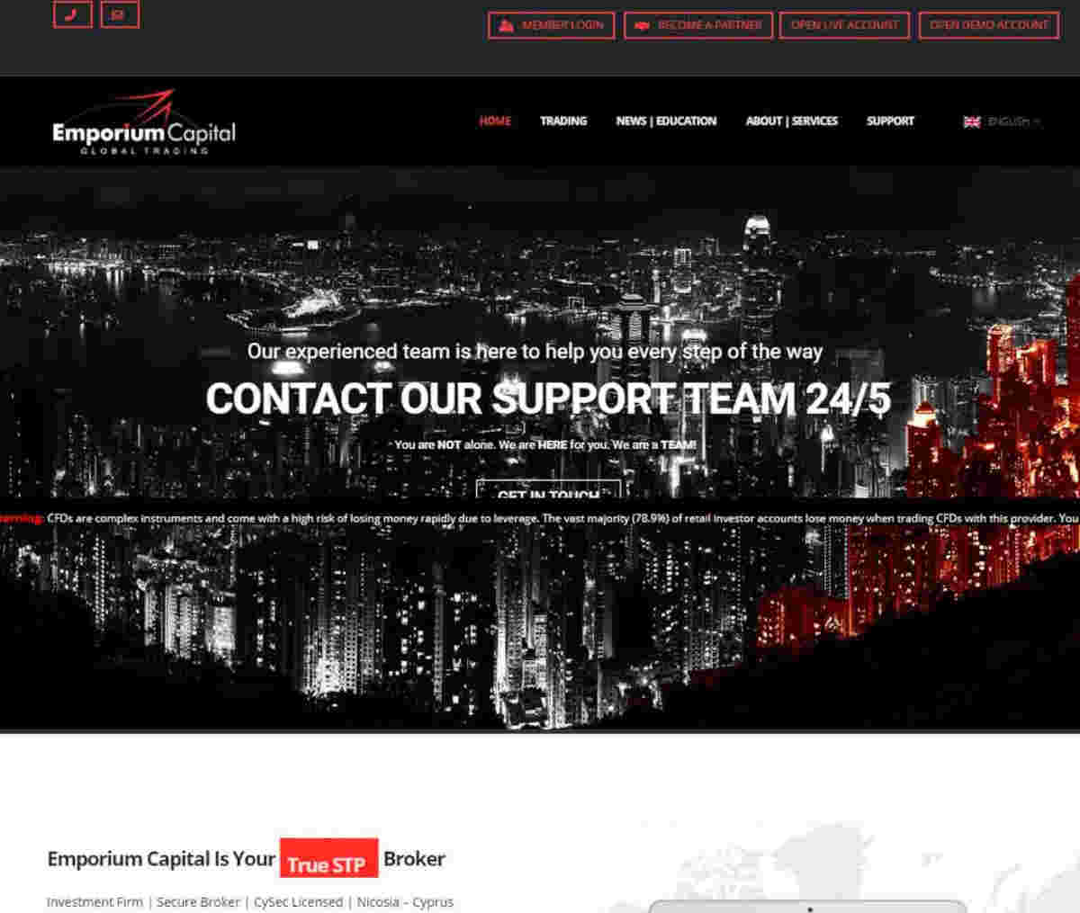 Página web de Emporium Capital