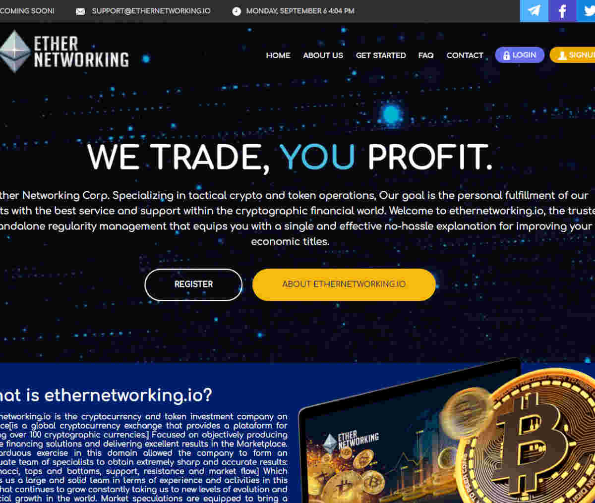 Página web de ethernetworking.io