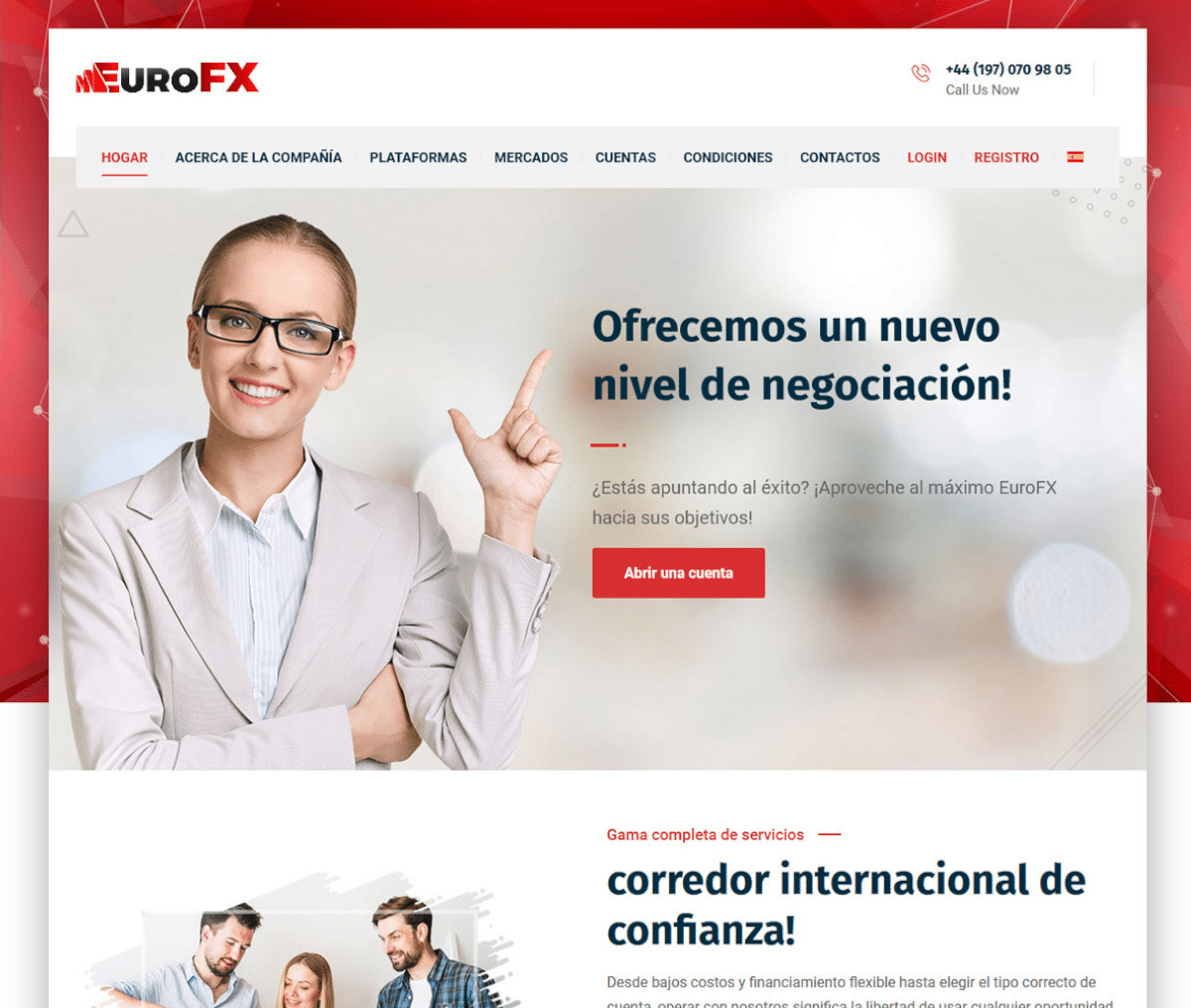 Página web de EuroFx