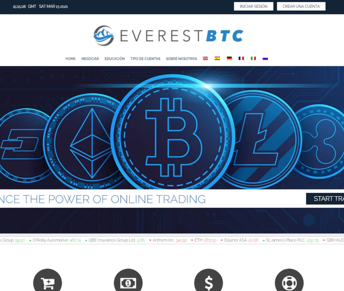 Página web de Everest BTC