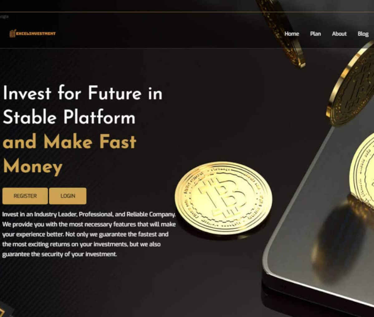 Página web de ExcelInvestment