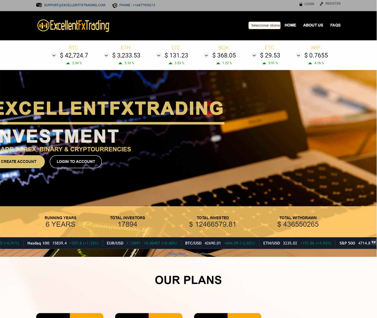 Página web de EXCELLENTFXTRADING