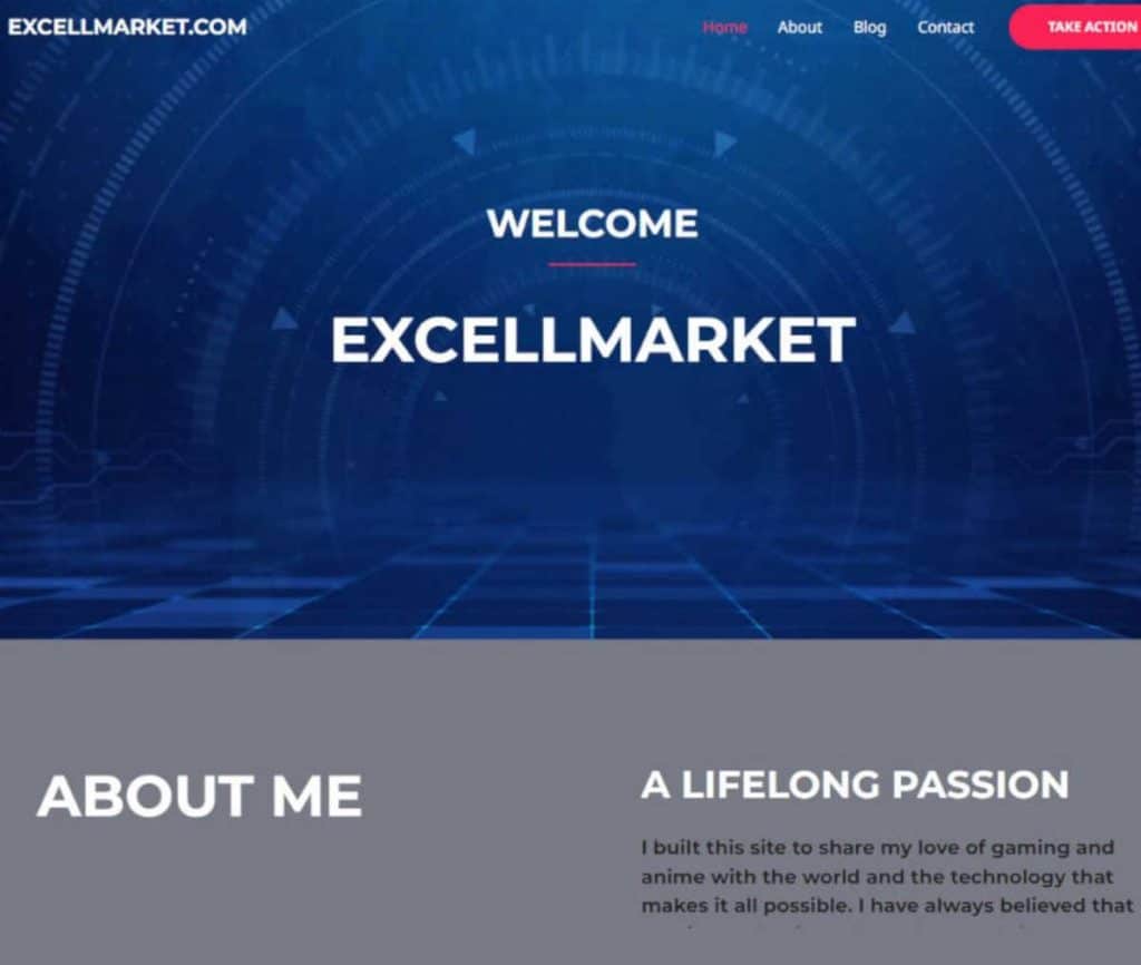 Sitio web de EXCELLMARKET