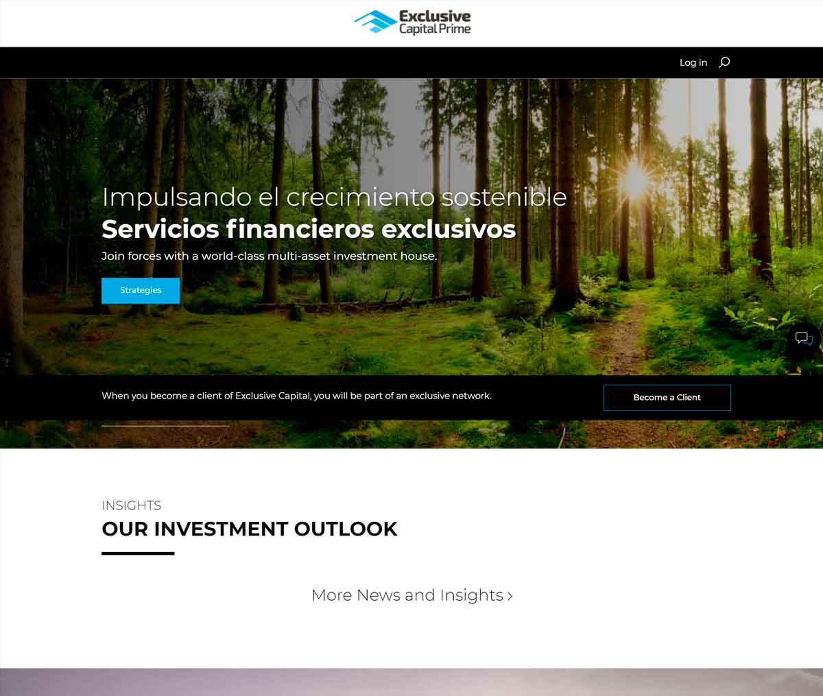 Página web de Exclusive Capital