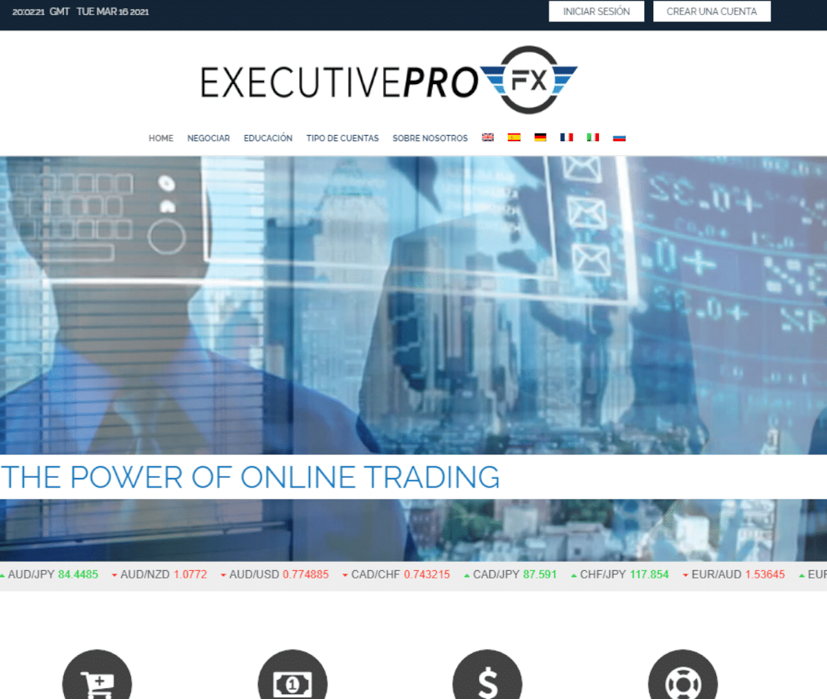 Página web de ExecutiveProFx