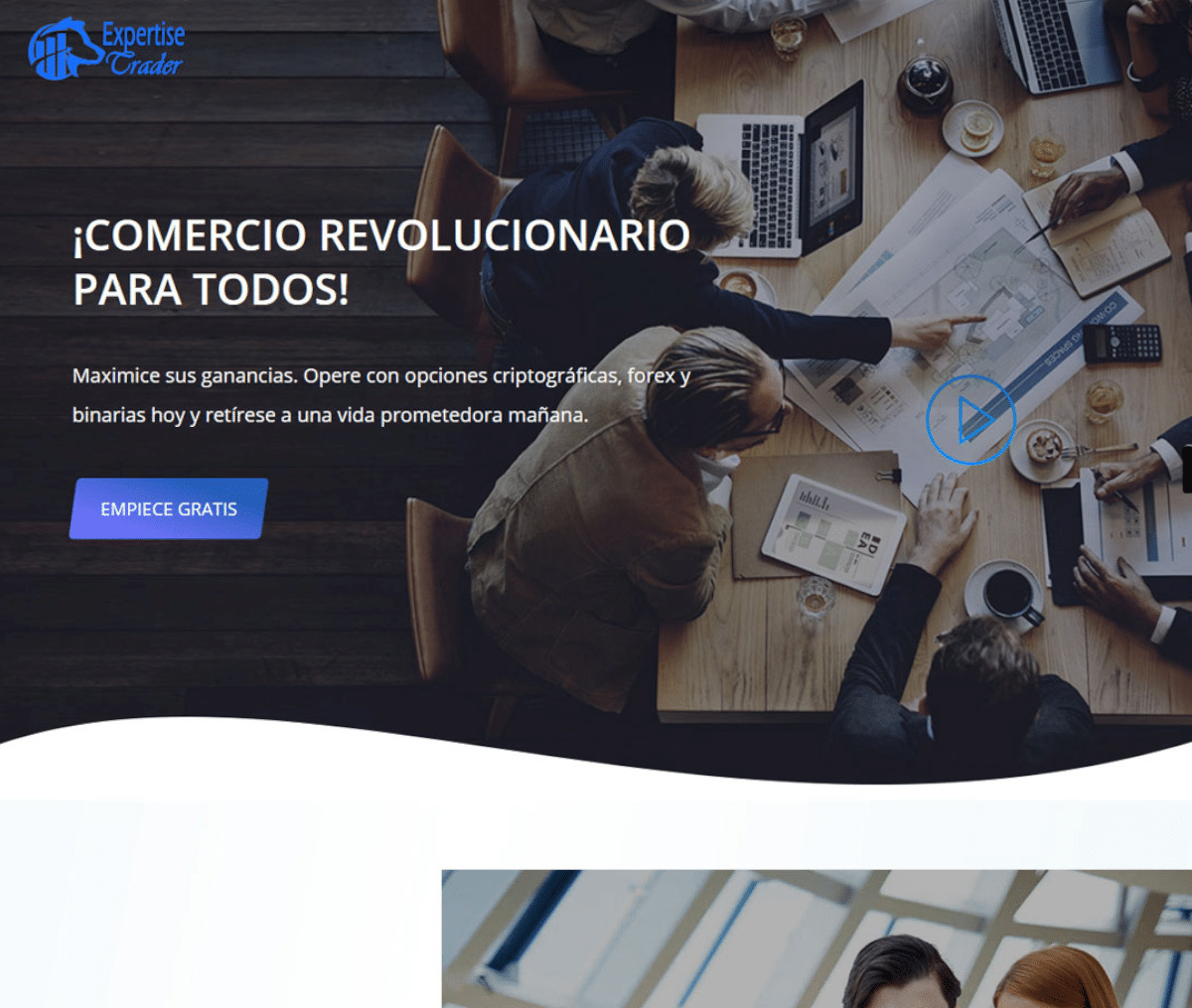 Página web de Expertise Trader