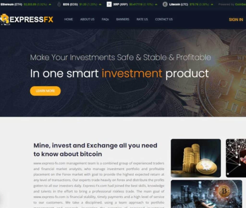 Sitio web de www.express-fx.com