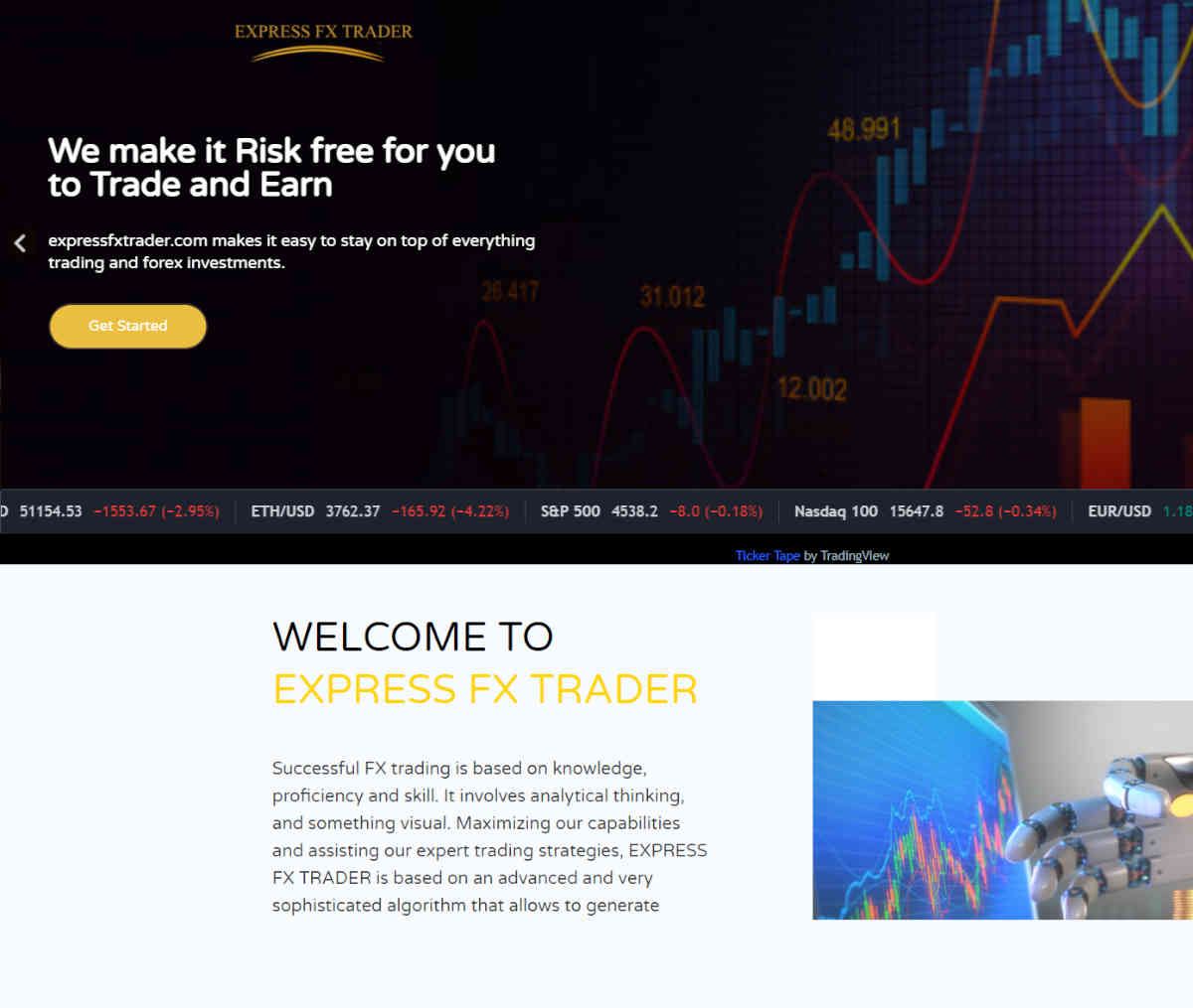 Página web de EXPRESS FX TRADER