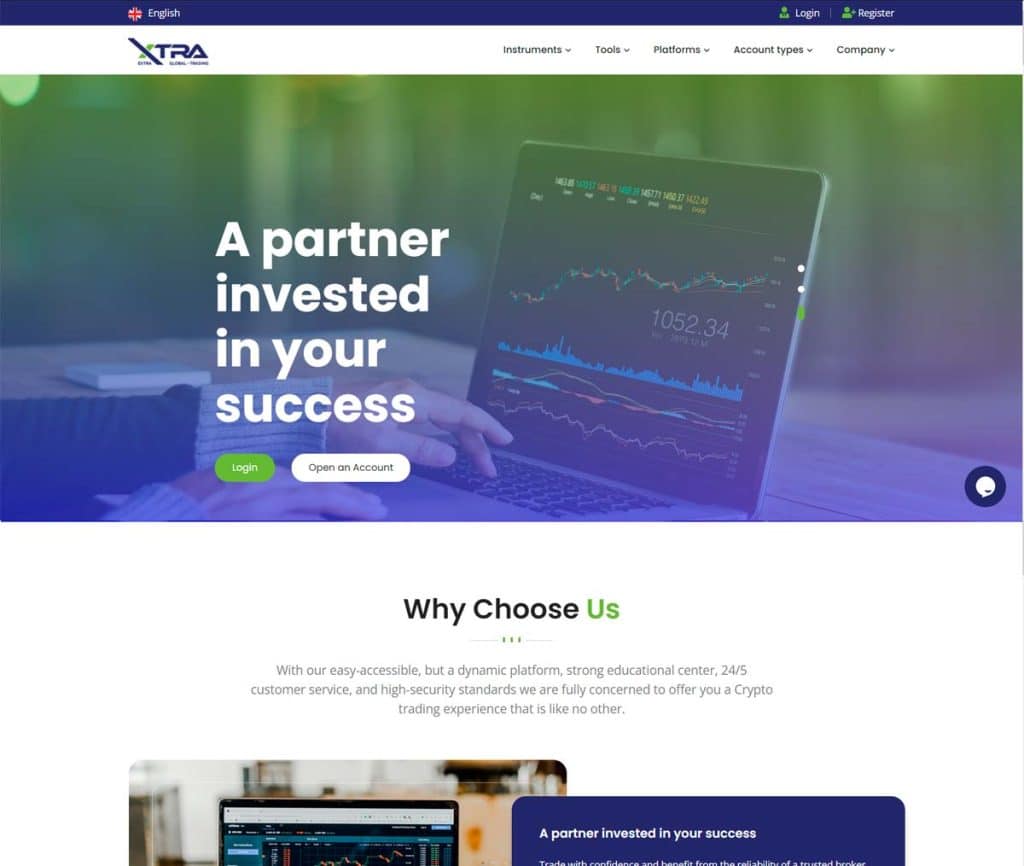 Página Web Extra Global Trading