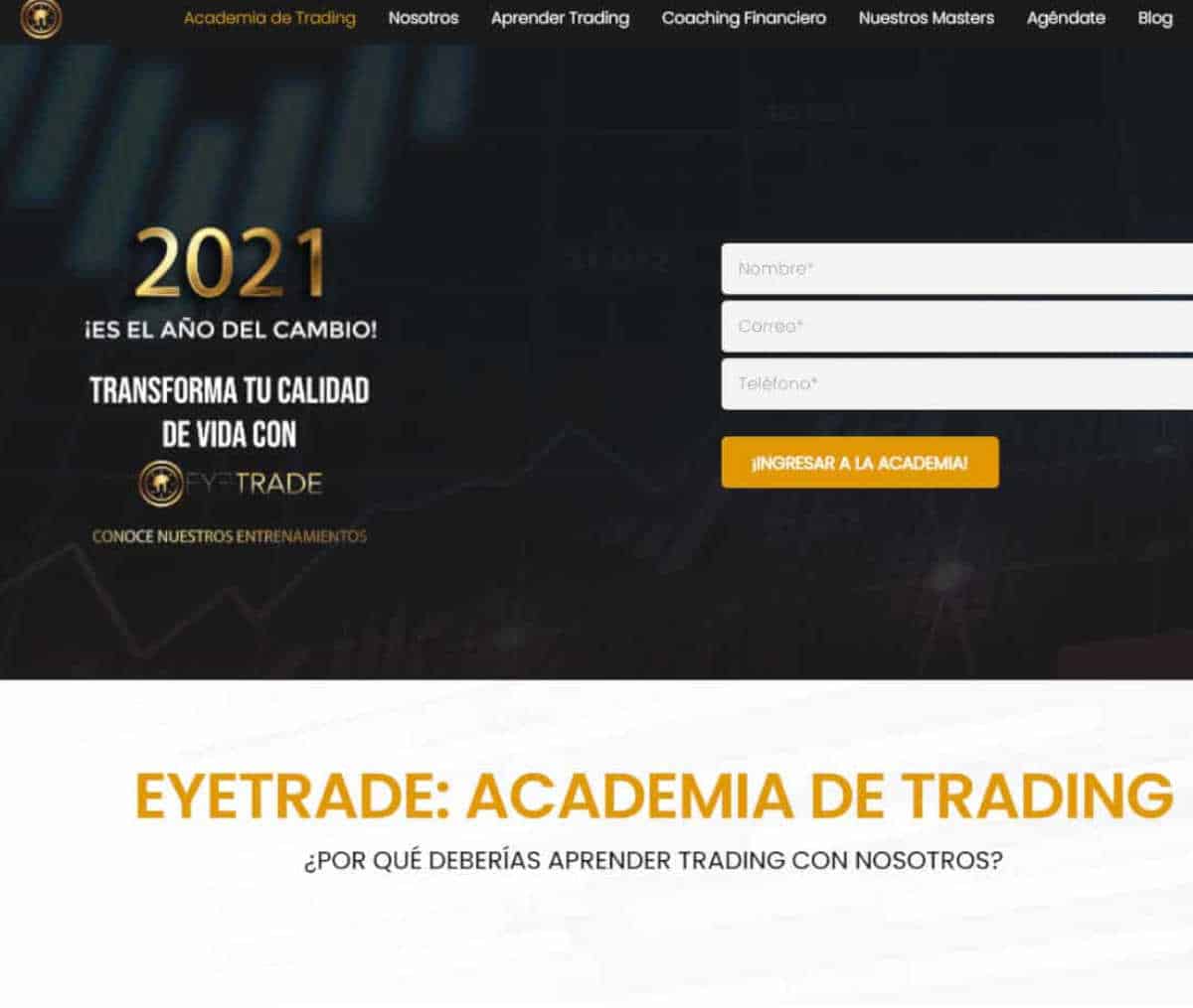 Página web de EYETRADE