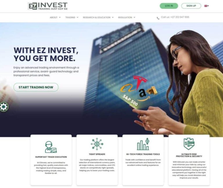 Sitio web de EZInvest