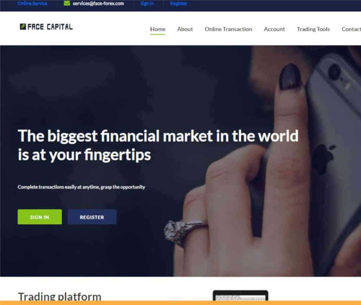 Página web de Face Capital Limited