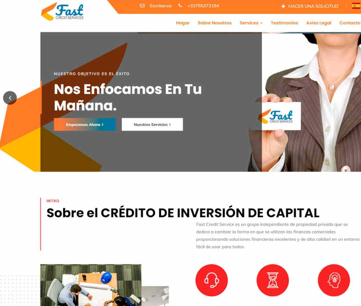 Página web de Fast Credit Service