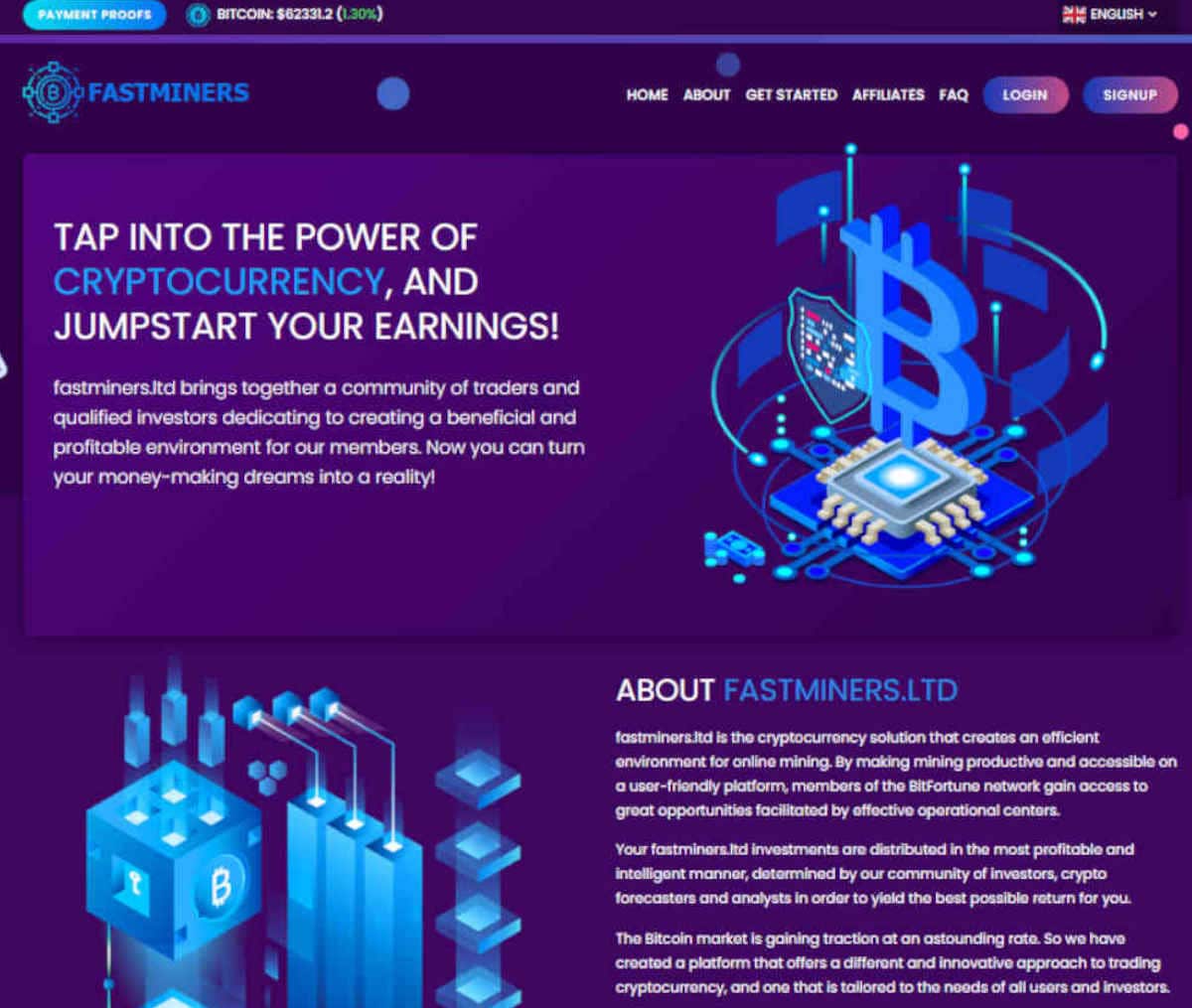 Página web de Fastminers.ltd