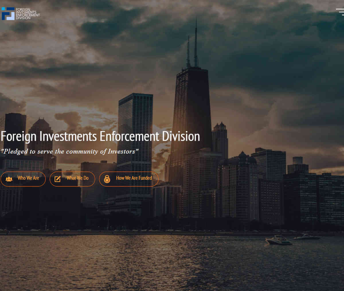 Página web de Foreign Investments Enforcement Division