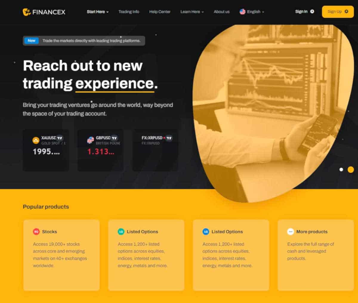 Página web de FinanceX