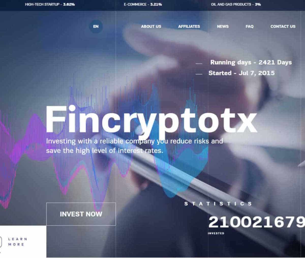 Página web de FINCRYPTOTX.XYZ