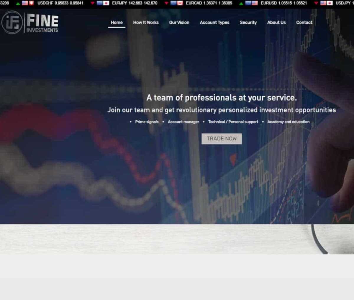 Página web de FINE INVESTMENTS