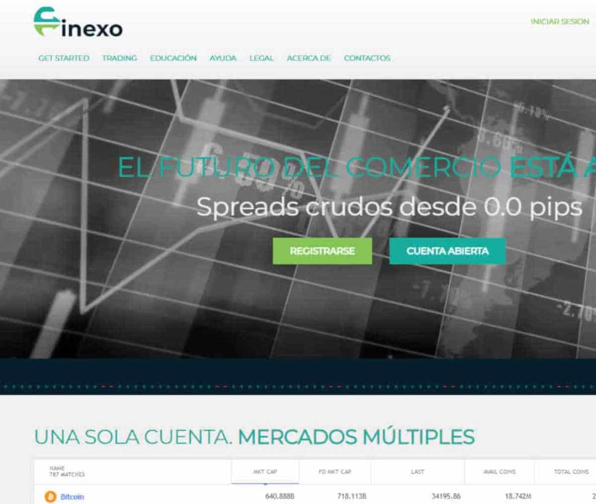 Página web de Finexo