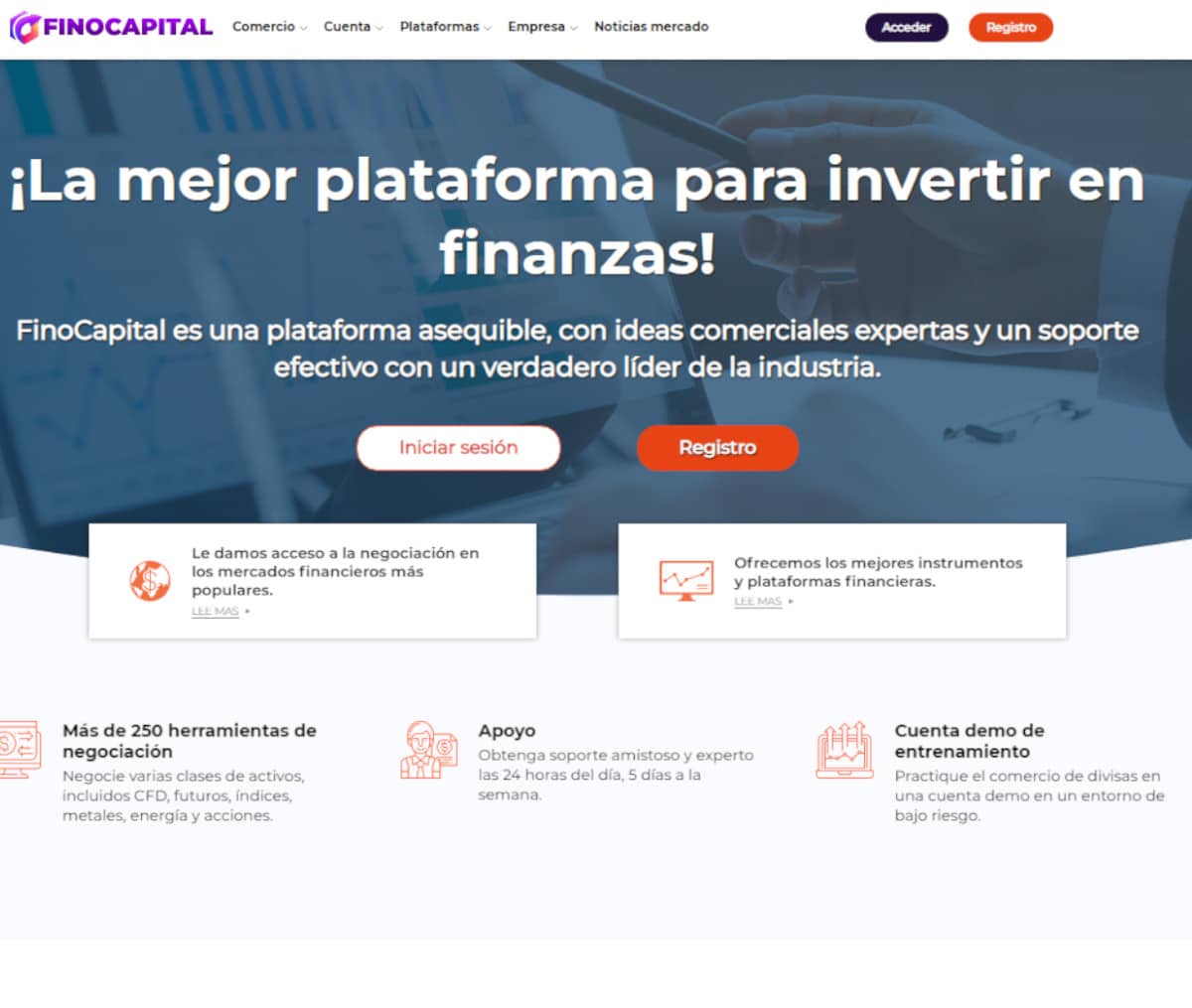 Página web de FinoCapital