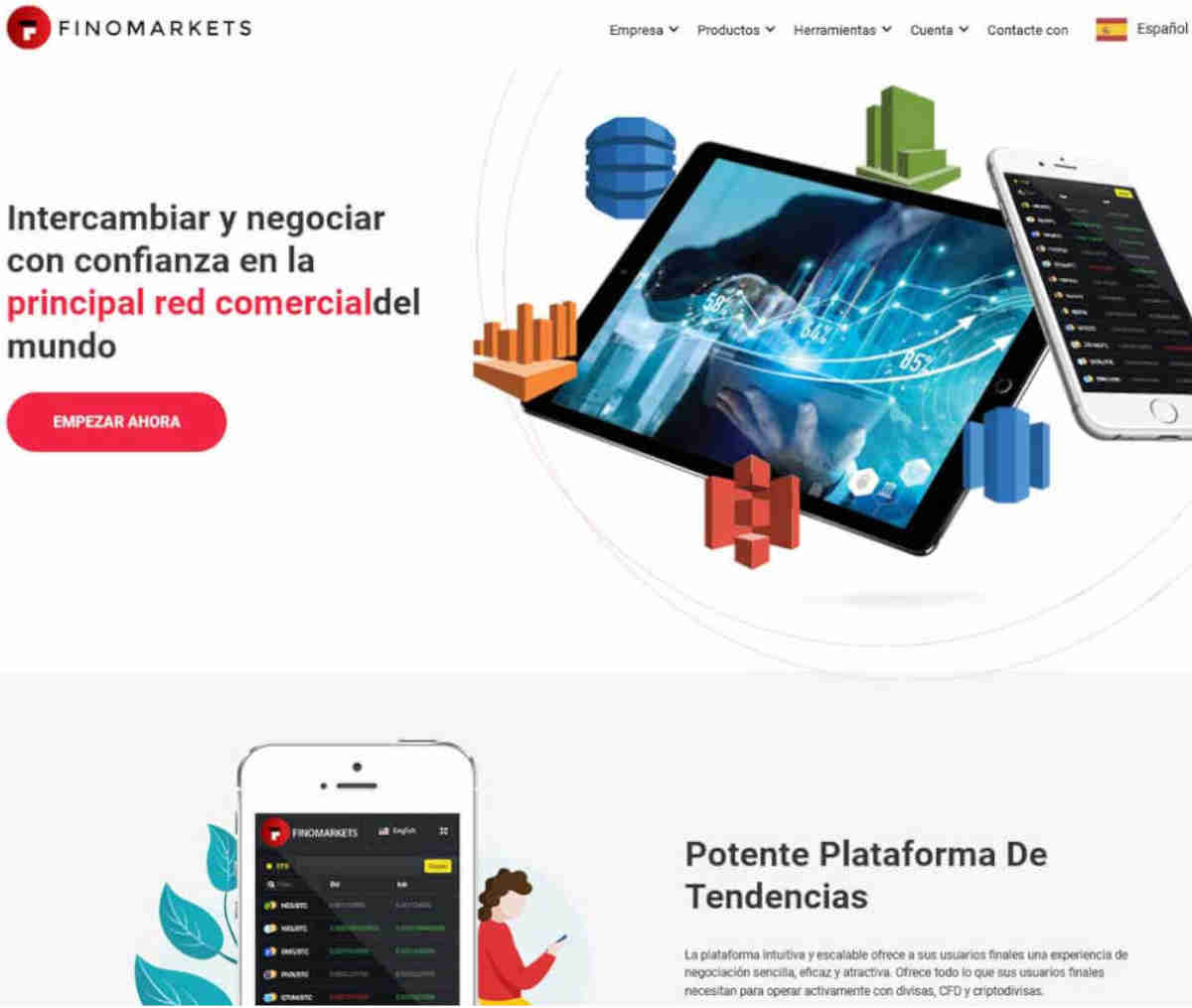 Página web de FinoMarkets