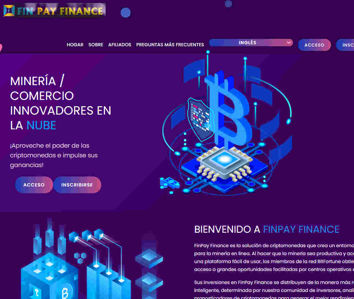 Página web de FinPay Finance