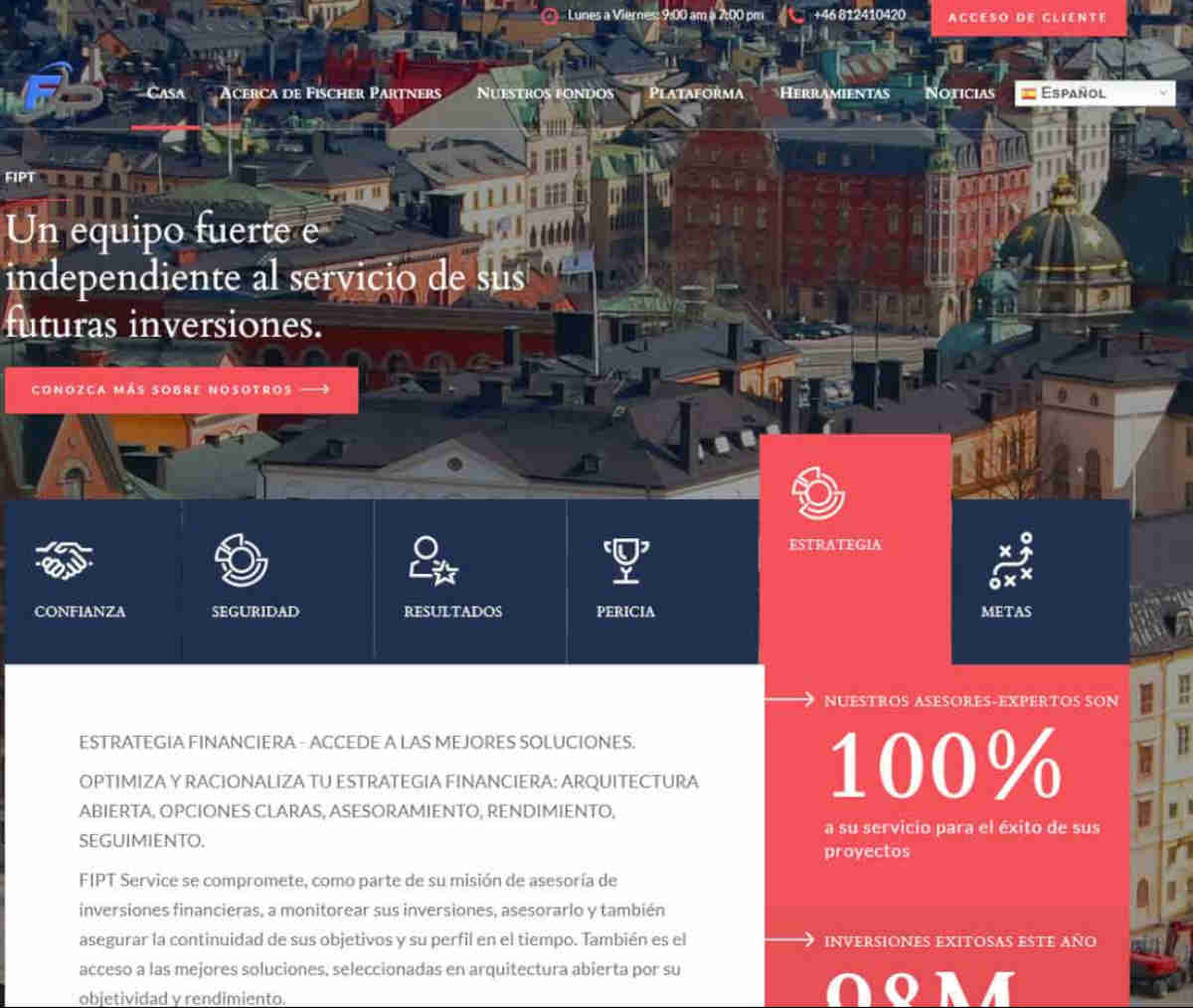 Página web de Fischer Partners