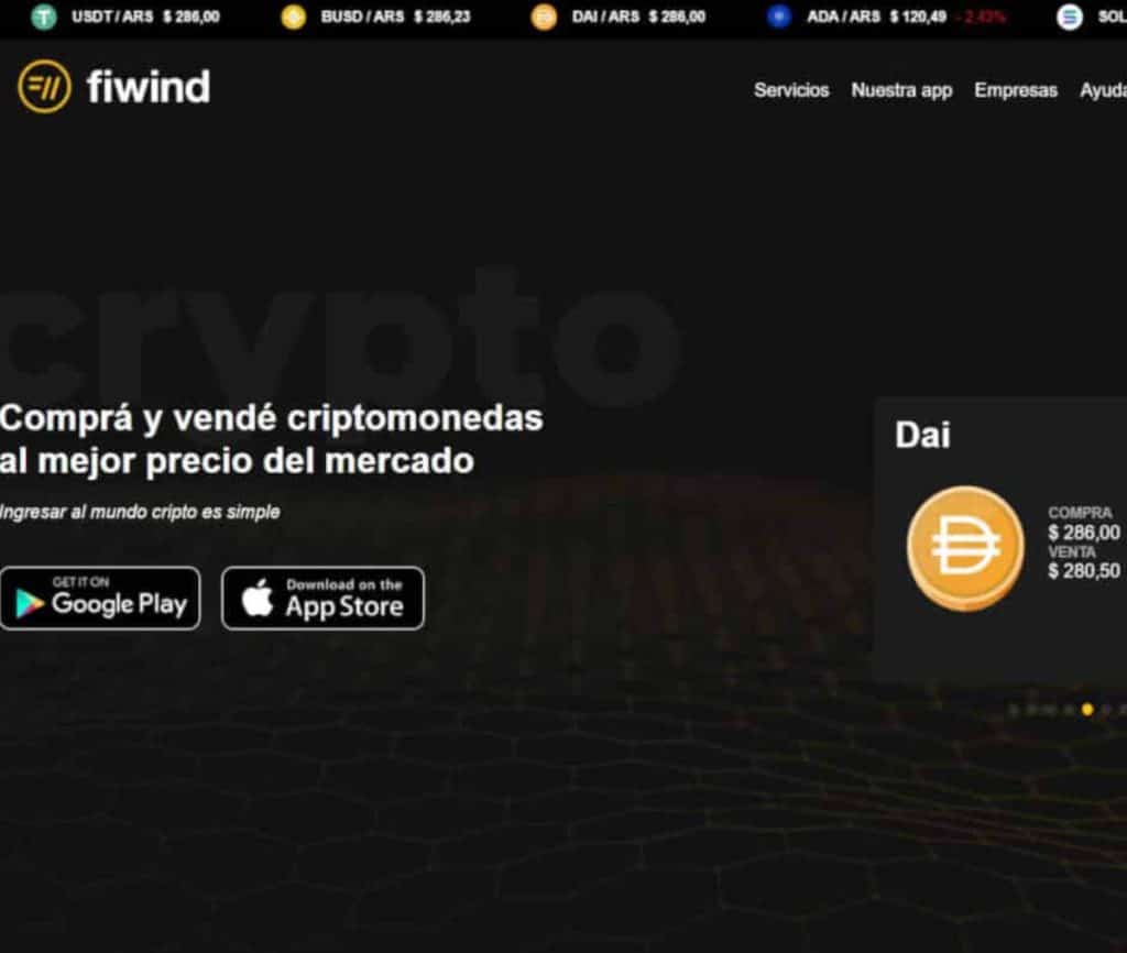 Sitio web de Fiwind