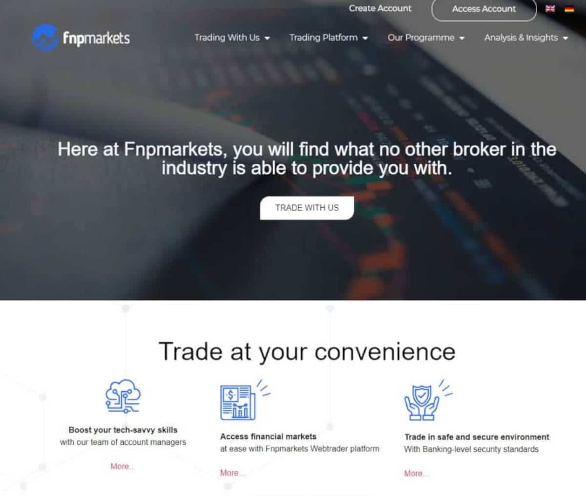 Página web de Fnpmarkets