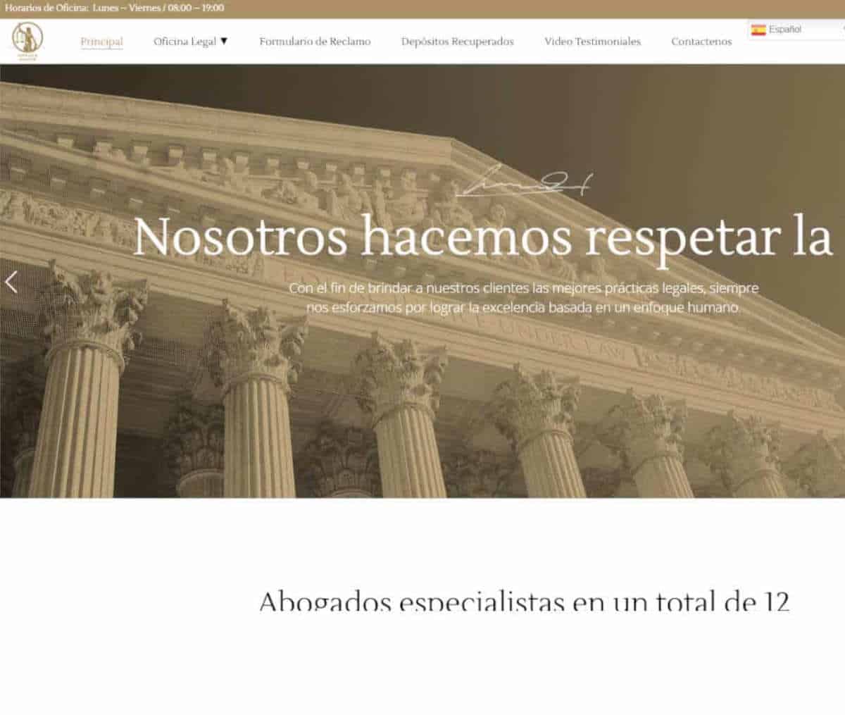 Página web de Edevan and Dagger Law Group