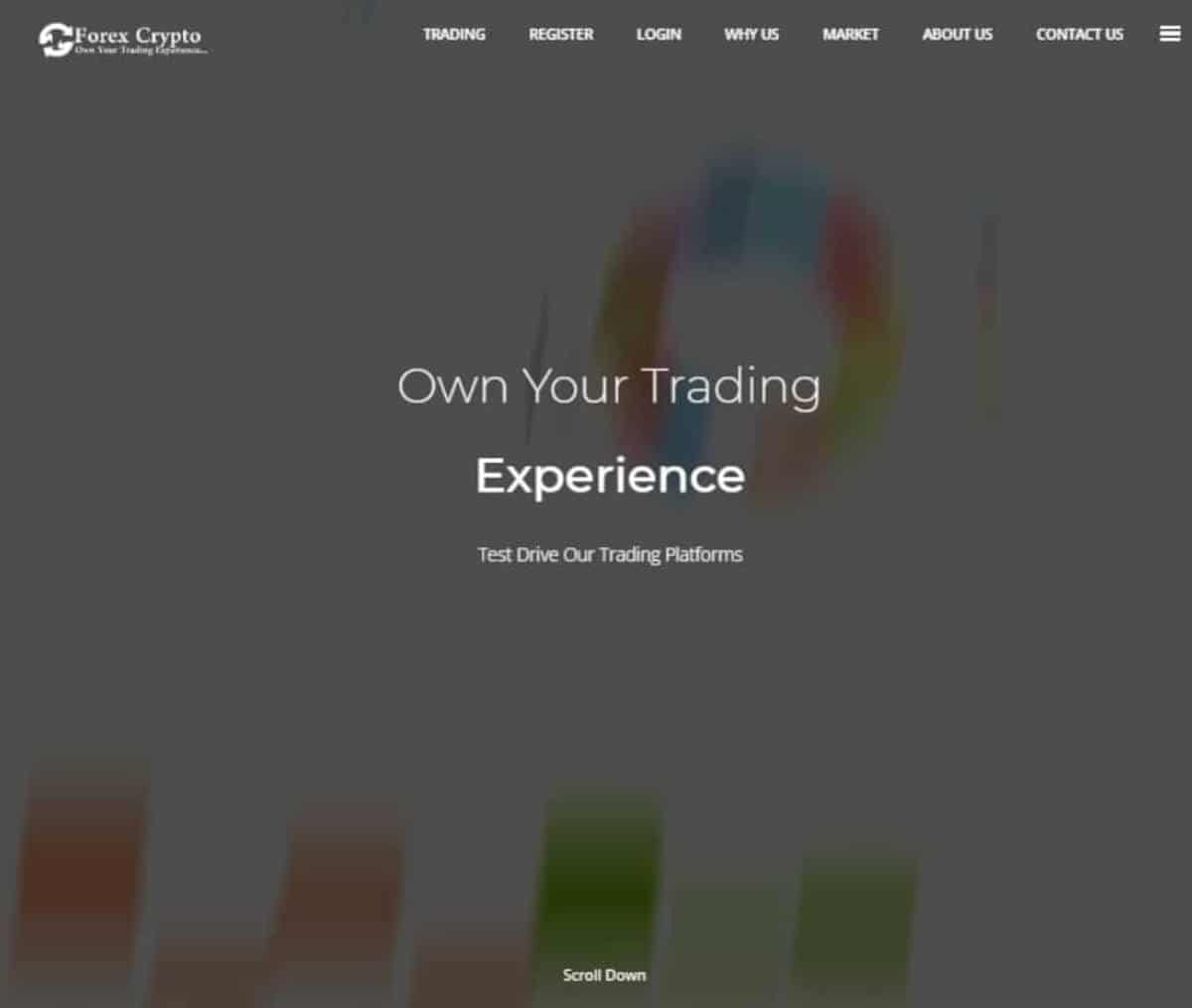 Página web de Forex Crypto