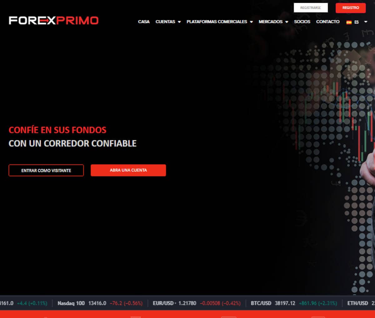 Página web de Forex Primo