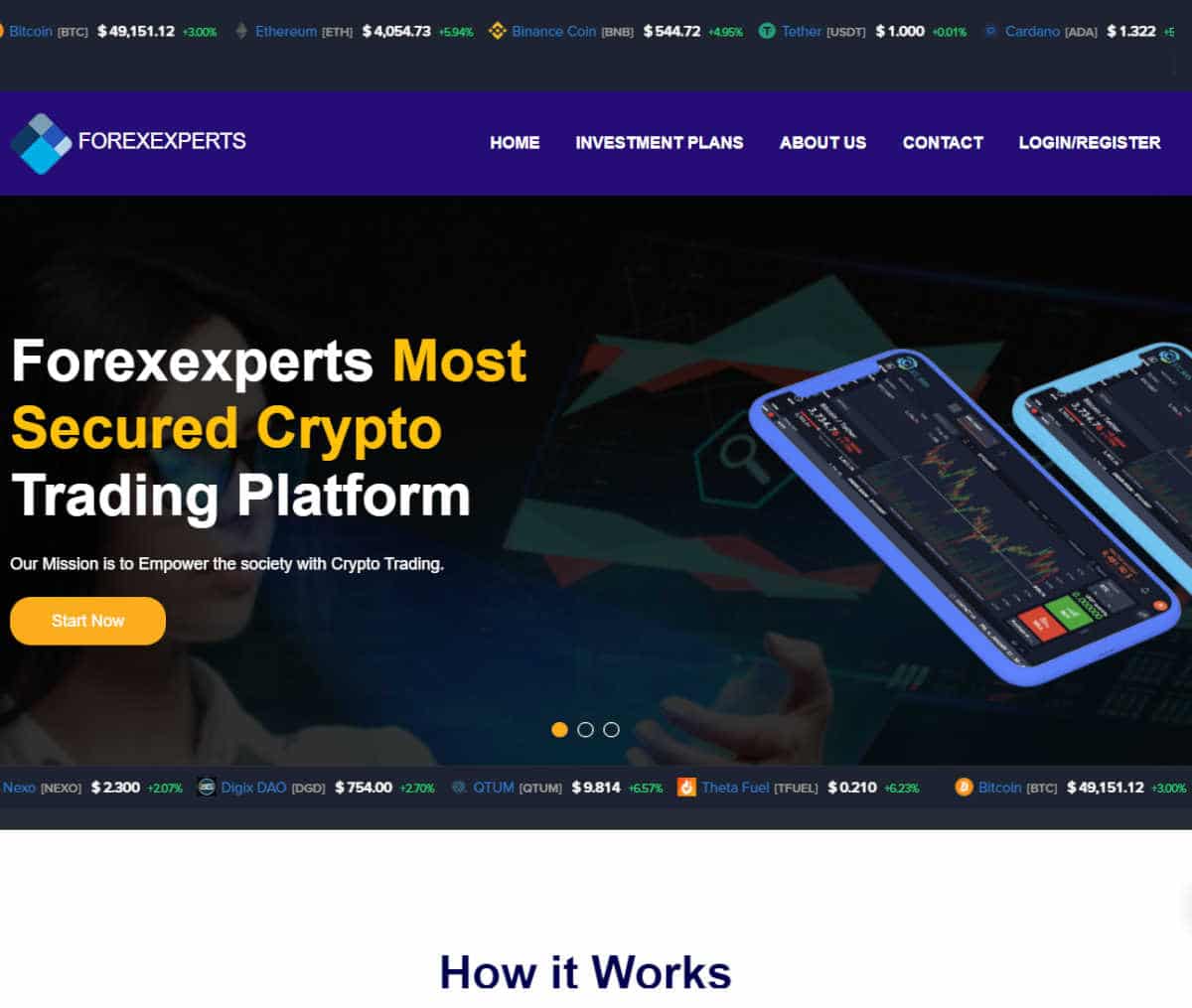 Página web de Forex Experts