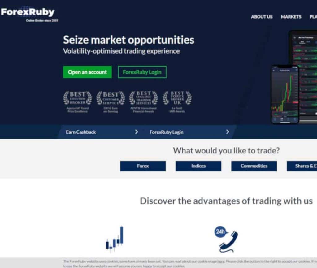Sitio web de ForexRuby